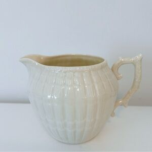 Vintage Belleek Limpet Creamer Irish Porcelain Pitcher, 1950s, 4th mark